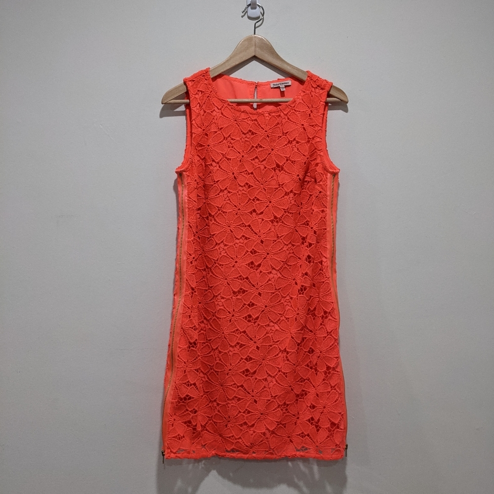 Juicy Couture Orange Sherbet Lace Shift Dress